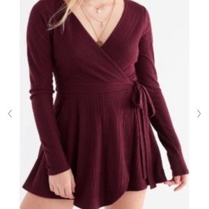 Urban Outfitters Maroon Romper